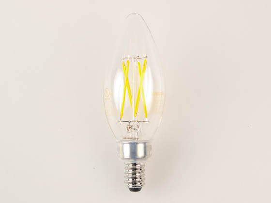 Bulbrite 776237 LED5B11/27K/FIL/D/B/2/25P Dimmable 5W 2700K B-11 Filament LED Bulb, Enclosed Rated