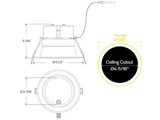Halco Lighting 89218 CDLEM-4-LS-CS-WH-DDV Halco 4" Commercial Downlight, Emergency Battery Ready, Lumen and Color Select, 120-277V