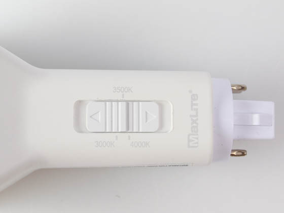 MaxLite 112218 9.5PLDV/DFD/G24Q8CS Maxlite 9.5W Dimmable 4-Pin Color Selectable (3000K/3500K/4000K) G24q LED Bulb, Ballast Compatible