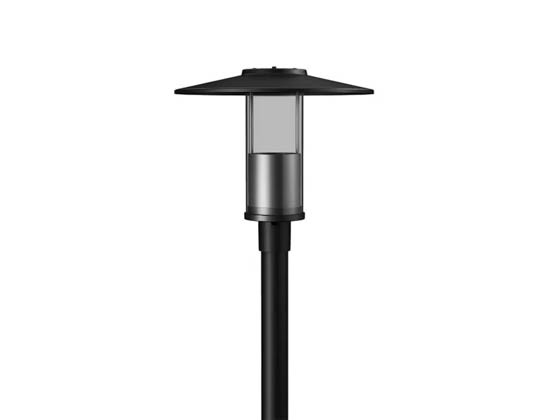 Westgate GPH-12-40W-MCTP-BK LED Decorative Top-Hat Post Top Fixture Wattage and Color Selectable with Indirect Light Black Finish
