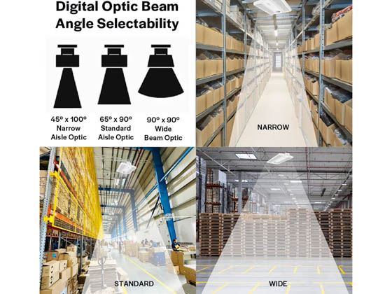 Halco Lighting 36162-HALCO CLHB-3-LS-CS-U Halco LED High Bay Fixture Adjustable Wattage (180/200/220W), Color (3/4/5K), and Beam Angle Includes Control Ready Port