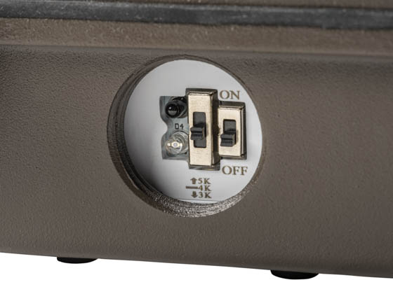 Keystone KT-WPLED120PS-L4-8CSB-VDIM XFiT Slim LED Wall Pack Wattage (80/100/120W) and Color Selectable With Photocell 10-Year Warranty