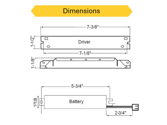 Halco Lighting 96110 BBU-D7-20WCP Halco Emergency Backup Driver 90 Minute 20W for UFO High Bay (CLHB Series)