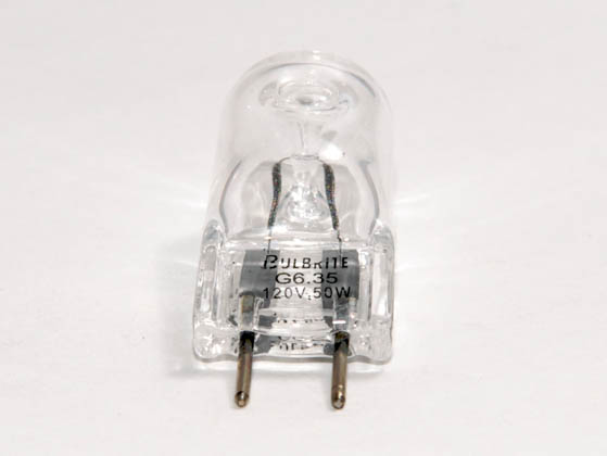 Bulbrite 652050 Q50GY6/120 50W 120V T4 Clear Halogen 6.35mm Bipin Bulb