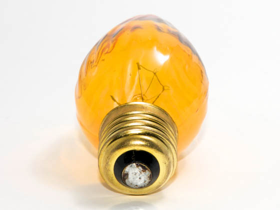 Bulbrite 421260 60F15A (Amber) 60W 130V F15 Amber Fiesta Decorative Bulb, E26 Base