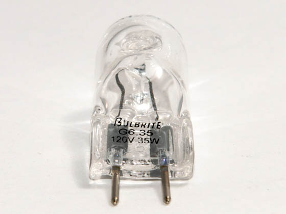 Bulbrite 652035 Q35GY6/120 (120V) 35W 120V T4 Clear Halogen 6.35mm Bipin Bulb