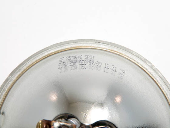 GE 25PAR46 6V 25PAR46 6V (aka 5.5V) 25 Watt, 5.5 Volt (a.k.a. 6V) PAR46 Sealed Beam Bulb