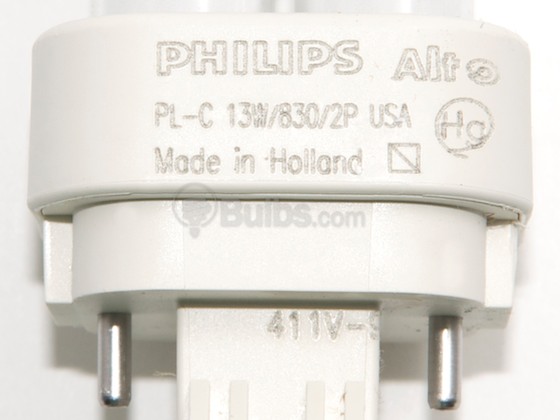 Philips Lighting 383117 PL-C 13W/830/USA/ALTO (2-Pin) Philips 13W 2 Pin GX232 Soft White Double Twin Tube USA CFL Bulb