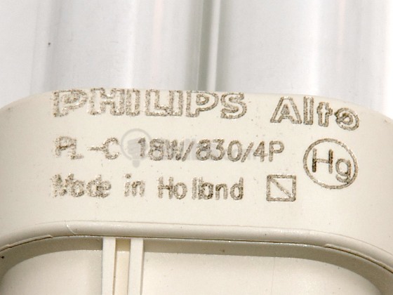 Philips Lighting 383307 PL-C 18W/830/4P/ALTO (4 Pin) Philips 18W 4 Pin G24q2 Soft White Double Twin Tube CFL Bulb