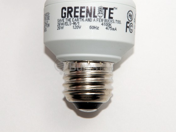Greenlite Corp. 397027 26W/ELS-M/41K (Mini) Greenlite 26W Cool White Spiral CFL Bulb, E26 Base