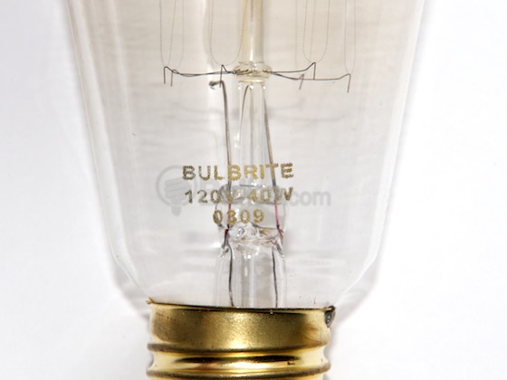 Bulbrite B134019 NOS40-1910 40W 120V ST18 Nostalgic Decorative Bulb, E26 Base