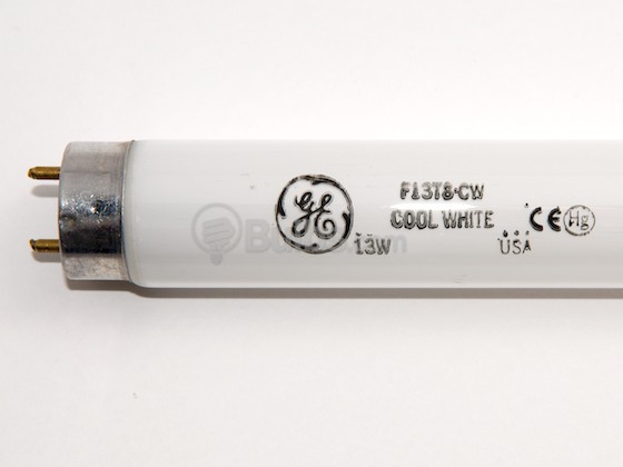 GE GE10098 F13T8/CW 13W 12in T8 Cool White Fluorescent Tube