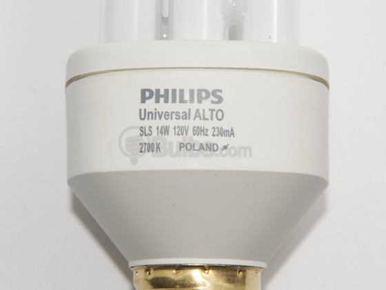 Philips Lighting 146910 SLS 14  UNIVERSAL Philips 14W Warm White Triple Twin Tube CFL Bulb, E26 Base