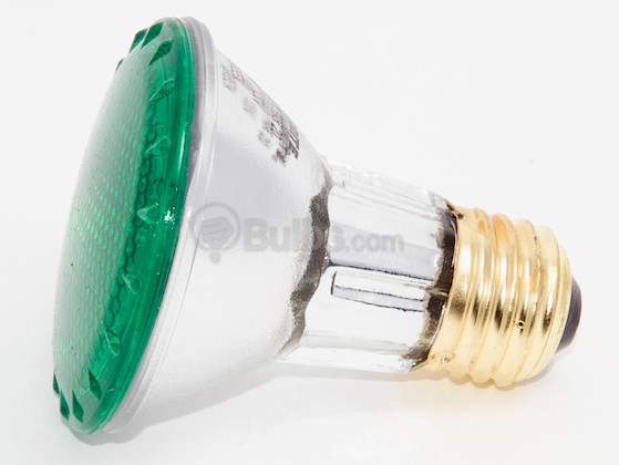 Bulbrite B683504 H50PAR20G (Green) 50W 120V PAR20 Halogen Green Bulb