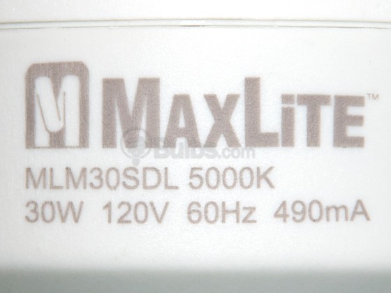 MaxLite M11152 MLM30SDL (30W, 5000K) 125 Watt Incandescent Equivalent, 30 Watt, 120 Volt Bright White Spiral CFL Bulb