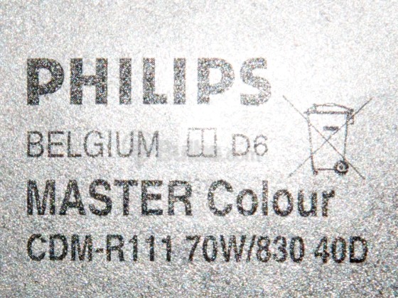 Philips Lighting 147958 CDM-R111 70W/830 40DG Philips 70 Watt R111 Warm White Metal Halide Reflector Wide Flood