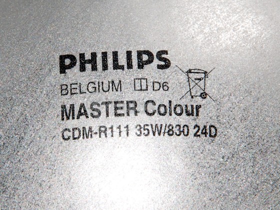 Philips Lighting 135566 CDM-R111 35W/830 24DG Philips 35 Watt R111 Warm White Metal Halide Reflector Flood