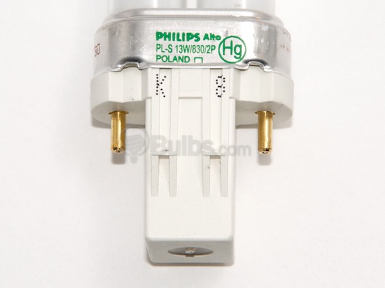 Philips Lighting 146837 PL-S 13W/830/2P/ALTO Philips 13W 2 Pin GX23 Soft White Single Twin Tube CFL Bulb