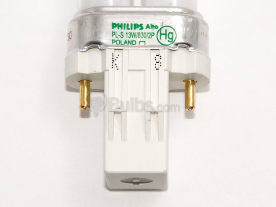 Philips Lighting 146837 PL-S 13W/830/2P/ALTO Philips 13W 2 Pin GX23 Soft White Single Twin Tube CFL Bulb