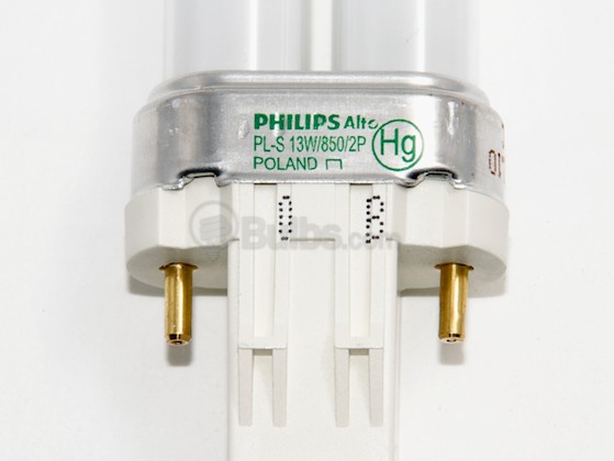 Philips Lighting 146878 PL-S 13W/850/2P Philips 13W 2 Pin GX23 Bright White Single Twin Tube CFL Bulb