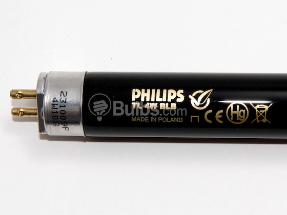 Philips Lighting 157537 F4T5/BLB Philips 4 Watt, 6" T5 Blacklight Fluorescent Bulb