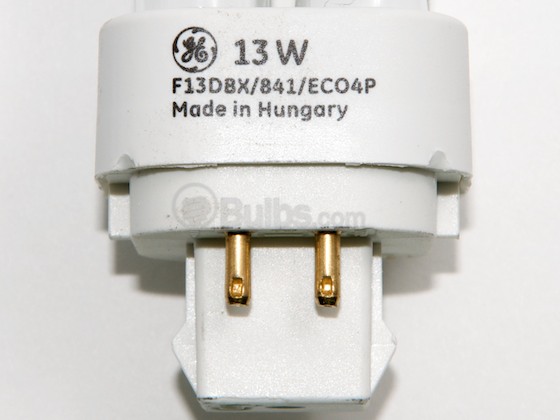 GE GE30038 F13DBX/SPX41/4P (4-Pin) USE 97597 13W 4 Pin G24q1 Cool White Double Twin Tube CFL Bulb