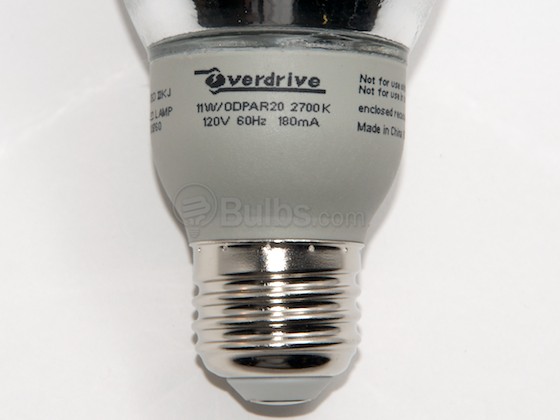 Overdrive 11W/ODPAR20/2700K 35 Watt Incandescent Equivalent, 11 Watt, 120 Volt Warm White Wet Location Rated PAR20 CFL Bulb