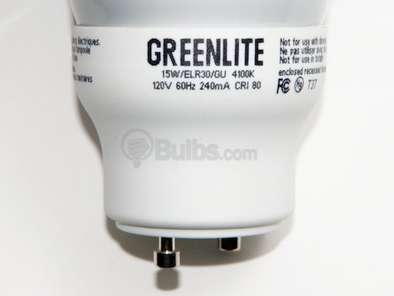 Greenlite Corp. G361738 15W/ELX/GU/41K A19 60 Watt Incandescent Equivalent, 15 Watt, Cool White GU24 A-Style Compact Fluorescent Lamp