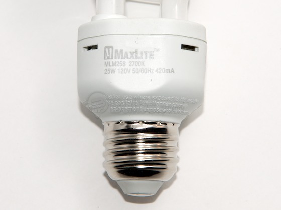 MaxLite M01456 MLM25SWW (25W, Micro) DISCONTINUED 100 Watt Incandescent Equivalent, 25 Watt, Spiral Warm White Compact Fluorescent Medium Base Bulb