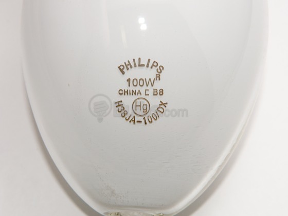 Philips Lighting 337139 H38JA-100/DX Philips 100 Watt White ED23 1/2 Mercury Vapor Bulb