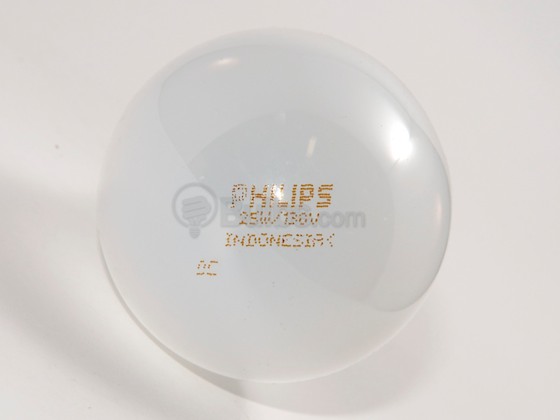 Philips Lighting 255661 25A (130V) Philips 25 Watt, 130 Volt A19 Frosted Bulb