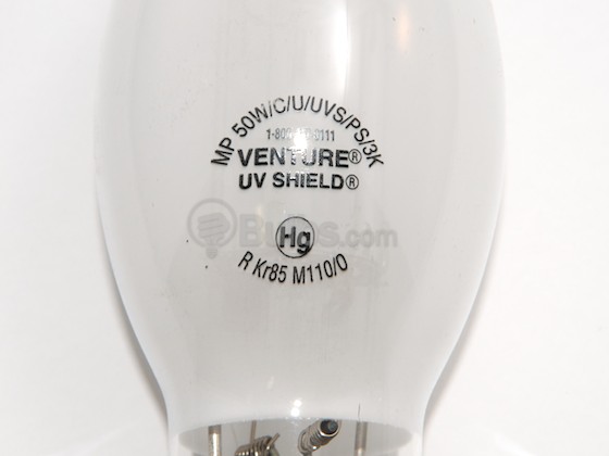HIDirect V10381 MP 50W/C/U/3K 50 Watt, Coated ED17 Protected Warm White Metal Halide Lamp