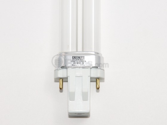 Greenlite Corp. G131010 13W/TT/2P/27K USE 544513 13 Watt 2-Pin Very Warm White Single Twin Tube CFL Bulb