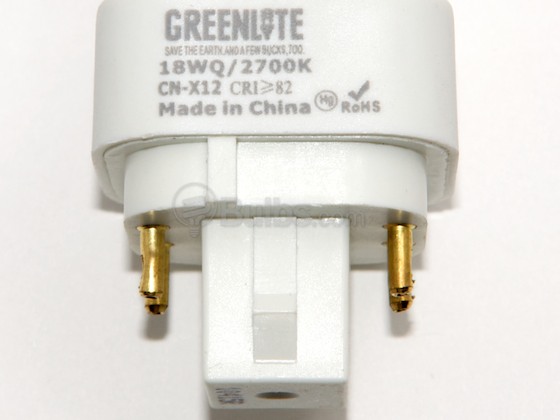 Greenlite Corp. G171016 18W/Q/4P/27K 18 Watt 4-Pin Very Warm White Quad/Double Twin Tube CFL Bulb