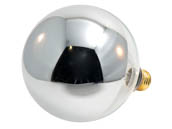 Bulbrite B712351 100G40HM 100W 120V G40 Half Mirror Globe Bulb, E26 Base