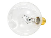 Bulbrite B311025 25G16CL3 25W 130V G16 Clear Globe Bulb, E12 Base
