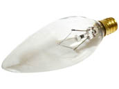 Bulbrite 490025 25CTC/32/2 25W 120V Clear Blunt Tip Decorative Bulb, E12 Base