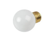 Bulbrite 310225 25G16EWH 25W 125V G16.5 White Globe Bulb, E26 Base