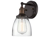 Nuvo Lighting 60-5514 Nuvo Vintage - 1 Light Sconce w/Clear Glass - Vintage Lamp Included