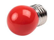Satco Products, Inc. S9165 1.2W S11/RED/LED/120V/CD Satco 1.2 Watt Red S11 LED Bulb