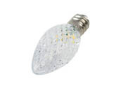 Green Watt GCH-C7-RM-WW 0.5W Warm White C7 Holiday LED Bulb with Faceted Lens, Outdoor Rated