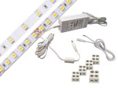 Diode LED DI-KIT-12V-BC1PG60-2700 BLAZE™ BASICS 16.4 ft. 100 LED Tape Light Kit, 12V, 2700K, With Plug-In Adapter