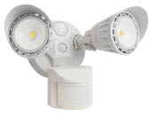 Eiko 10635 OWL2-20/20W/850-U-S18-W 20 Watt 5000K LED Security Light With Motion Sensor, White