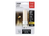Feit Electric BP60G9/830/LED Feit Dimmable 6.5 Watt 120V 3000K T4 LED Bulb, G9 Base, Enclosed Fixture Rated