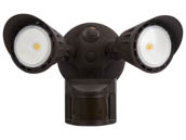 Eiko OWL2-20/20W/840-U-S18-BZ 20 Watt 4000K LED Security Light With Motion Sensor, Bronze