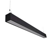 Euri Lighting EUD4-50W103sw-B Dimmable 48", 50 Watt Suspended Linear LED Fixture With Up & Down Light, Color Selectable, Black