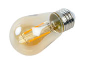 Sunlite 81093-SU S14/LED/FS/2W/A 2 Watt Transparent Amber S-14 LED Lamp, Dimmable