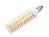 Bulbrite 770640 LED6E11/27K/120/D Dimmable 6.5W 120V 2700K T6 Clear LED Bulb, E12 Base, Enclosed Fixture Rated