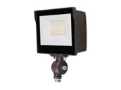 MaxLite 108576 MSF25UW-WCSBKTYPC Maxlite Slim LED Flood Light Fixture With 1/2" Threaded Knuckle, Yoke Mount and Easy On/Off Photocell, Wattage and Color Selectable, 100 Watt HID Equivalent