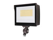 MaxLite 108582 MSF60UW-WCSBKTYPC Maxlite Slim LED Flood Light Fixture With 1/2" Threaded Knuckle, Yoke Mount and Easy On/Off Photocell, Wattage and Color Selectable, 175 Watt HID Equivalent